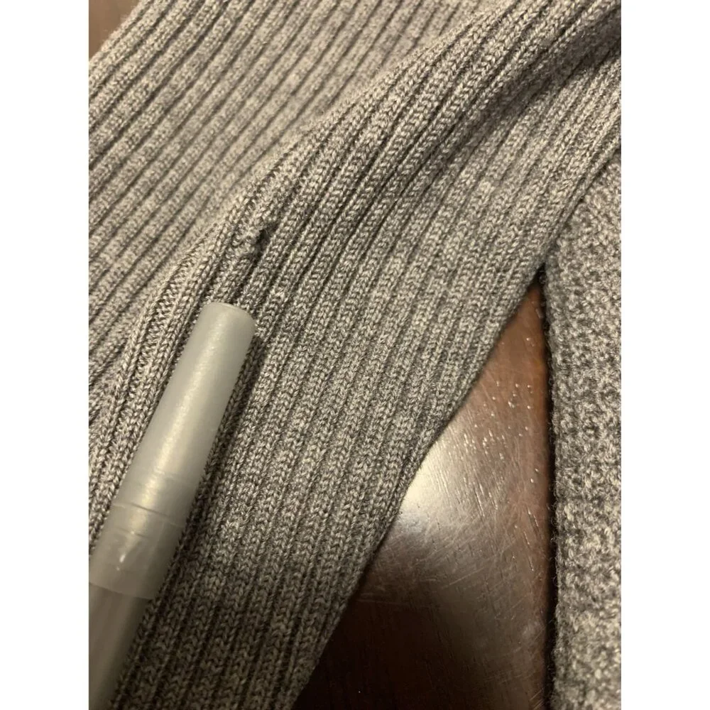 Gray Dolman Sleeve Extra Fine Merino Wool Open Front Cardigan Size‎ M